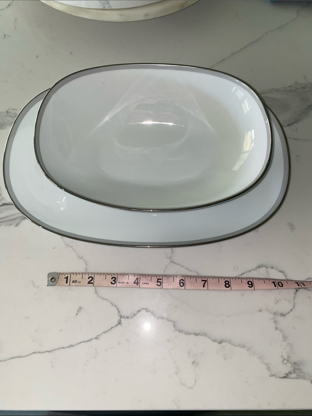Noritake China Bowl and Platter with Silver Rim - Picture 6 of 11